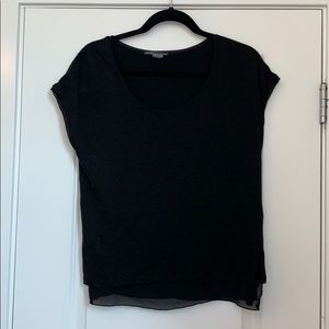 Vince double layered shortsleeved linen & silk tee